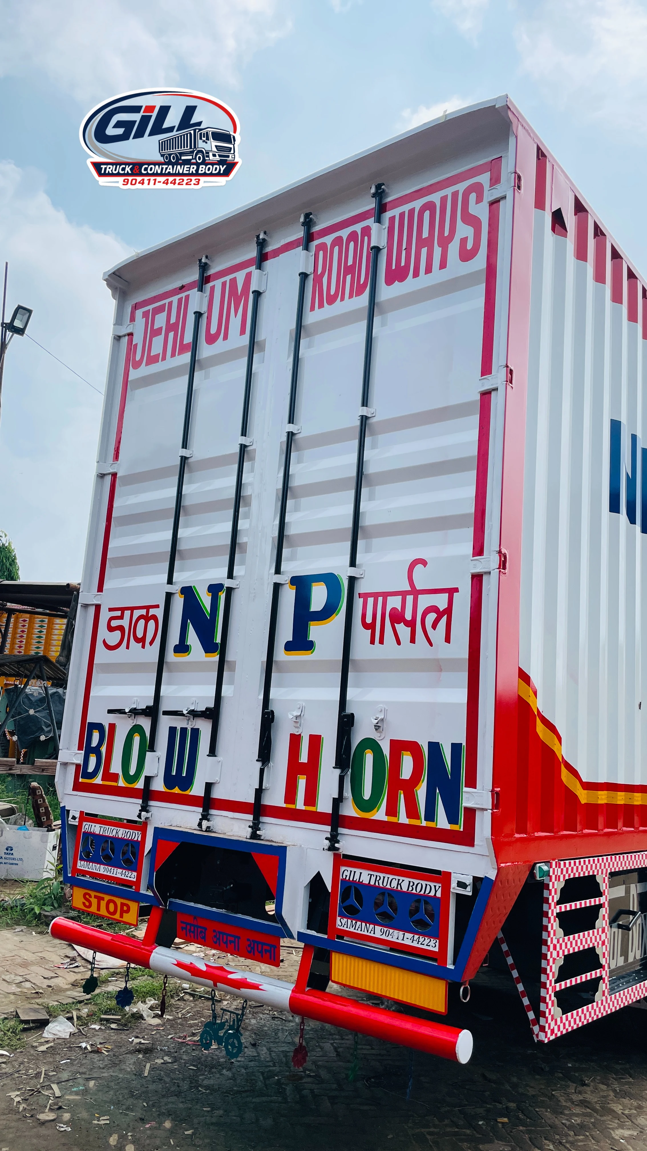 Container body rear built by Gill Truck Body