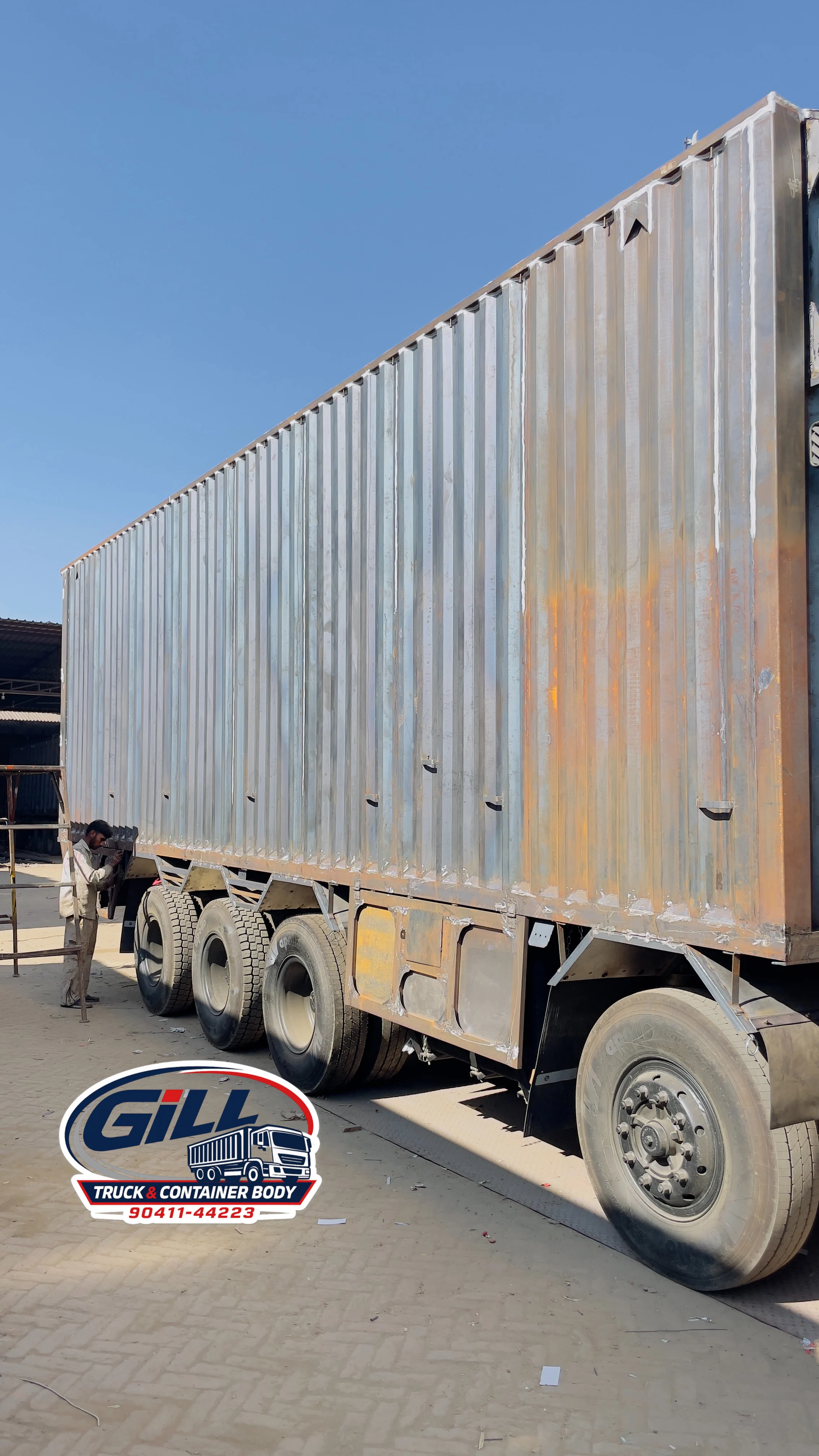 Container body fabrication in progress