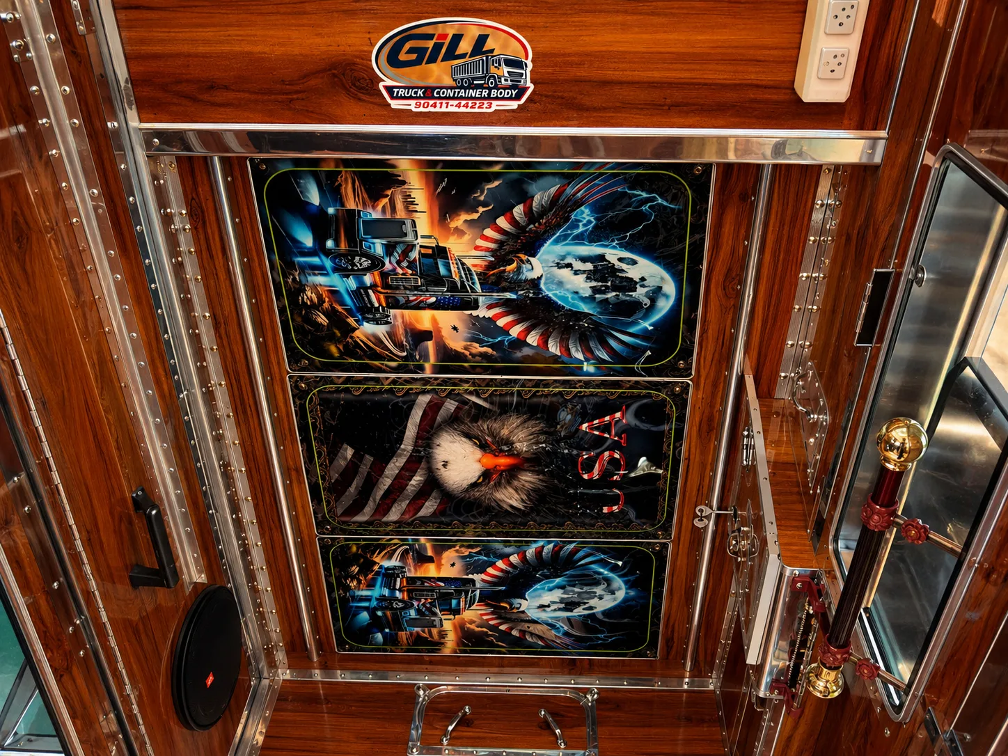 Cabin ceiling artwork detailing
